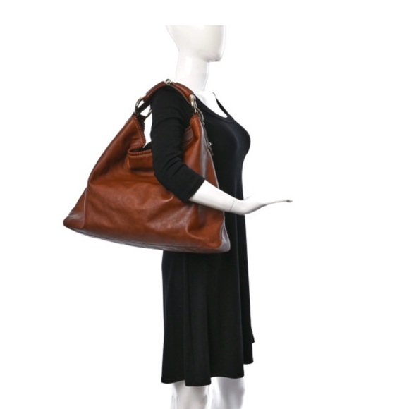 Gucci Dark Brown Leather Hobo Large Horsebit Bag - Picture 2 of 14